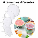 Kit Conjunto Tampas De Silicone Ajustável