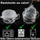 Kit Conjunto Tampas De Silicone Ajustável