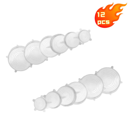Kit Conjunto Tampas De Silicone Ajustável