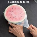 Kit Conjunto Tampas De Silicone Ajustável