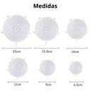 Kit Conjunto Tampas De Silicone Ajustável