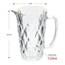 Conjunto Jarra e 6 Copos Diamond Borda Dourada – Gamma