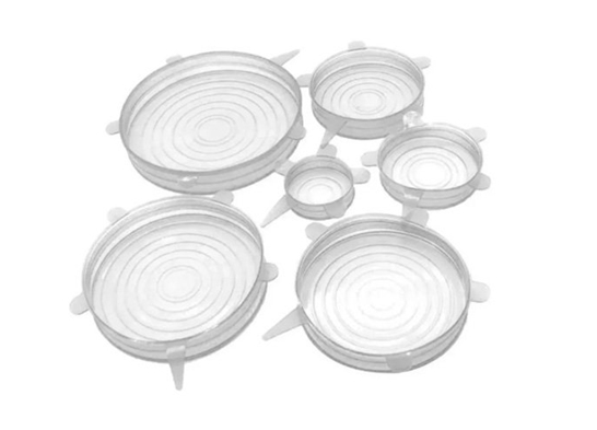 Kit Conjunto Tampas De Silicone Ajustável