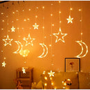 Cortina de Luzes 3M 220V com Estrelas e Símbolos Natalinos
