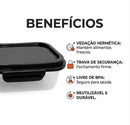 kit 5 potes guarda legumes